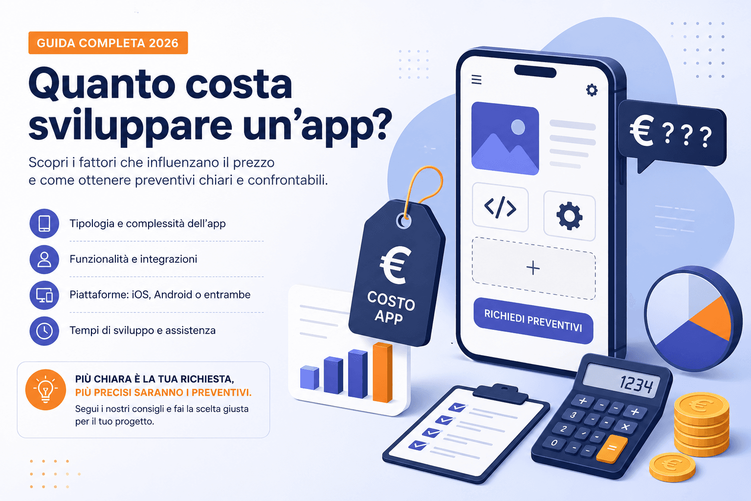 Quanto costa sviluppare un'app? Guida completa ai costi nel 2026